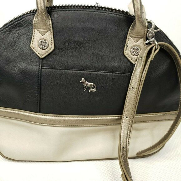 NEW EMMA FOX OATMEAL BLACK JEMMA DOME HANDBAG - Picture 2 of 7
